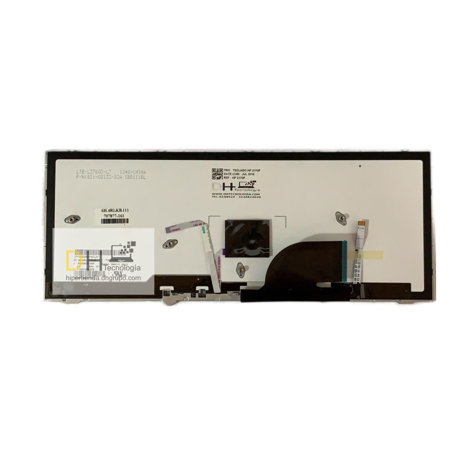 Teclado Hp Elitebook 2170p Marco Gris Trackpoint En Español - Imagen 2