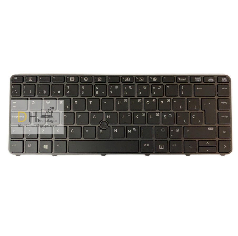 Teclado Hp Elitebook 840-g3 745-g3 848-g3 Marco Gris Y Negro