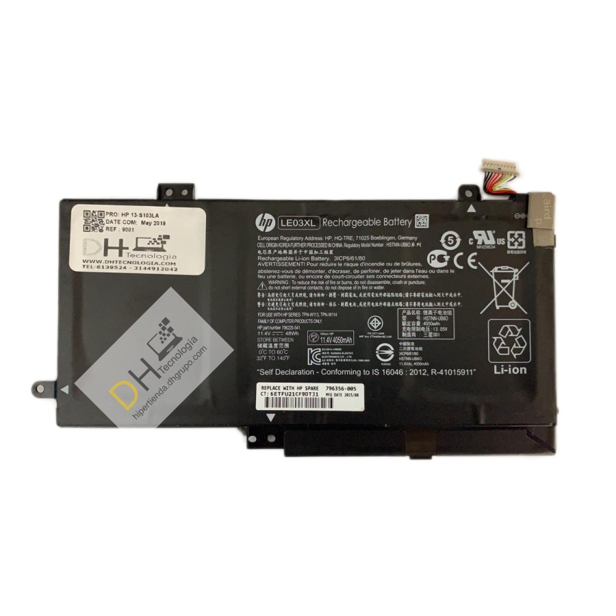 Bateria Portatil Le03xl Hp 13-s151la # Parte 796356-05
