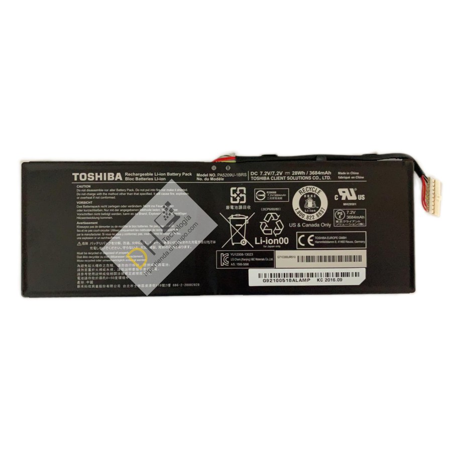 Original Bateria Toshiba Satellite Radiu L15w-b Pa5209u 1brs
