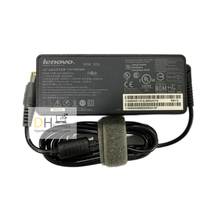 Cargador Lenovo Punta Aguja 90w 20v A 4.5a Original Nuevo - Imagen 2