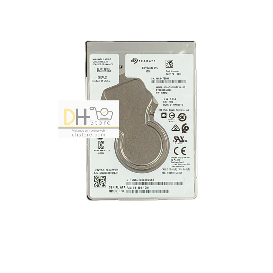 Disco Duro Pull Slim Portatil 1 Tera Seagate Barracuda