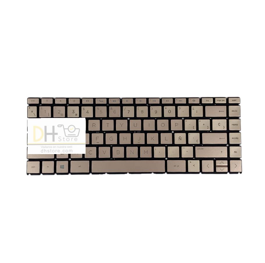 Teclado Portatil Hp 14-ce 14-da 14-cd 14-cm Iluminado Dorado