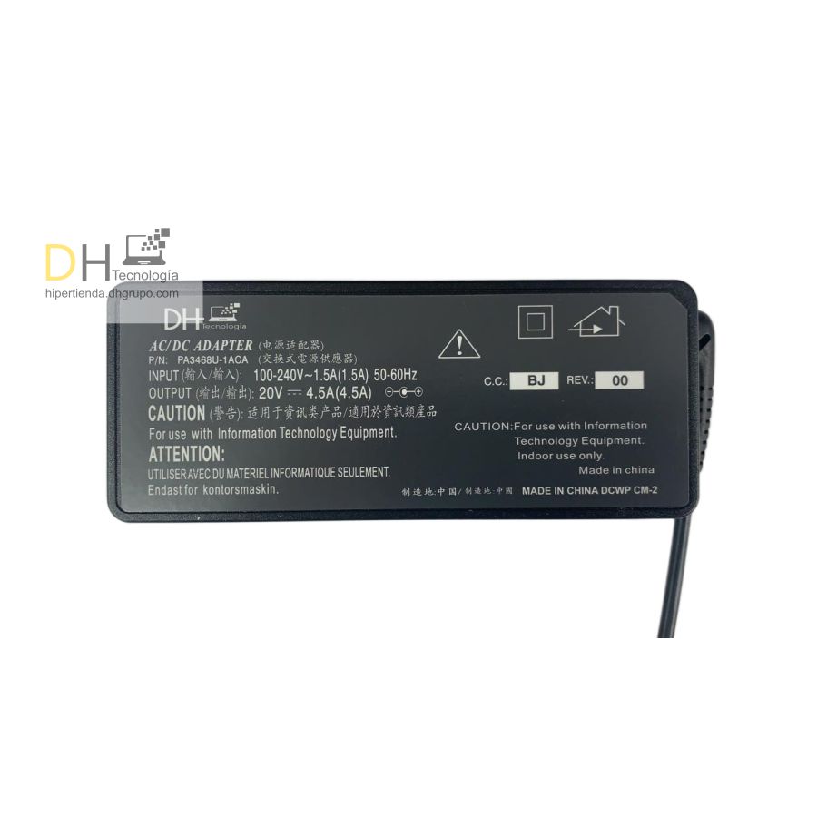 Cargador Portátiles Lenovo Punta Usb 20v 4.5 Nuevo
