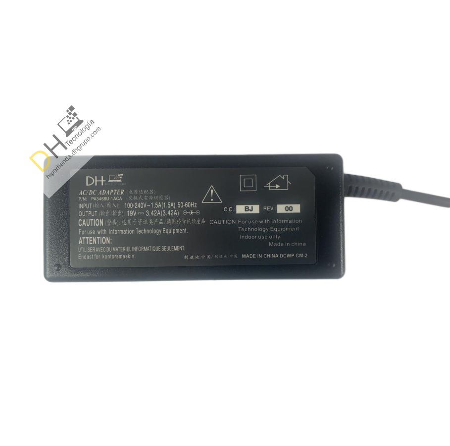 Cargador Portátil Toshiba 19v 3.42a 65w 5*5 2*5 Nuevo