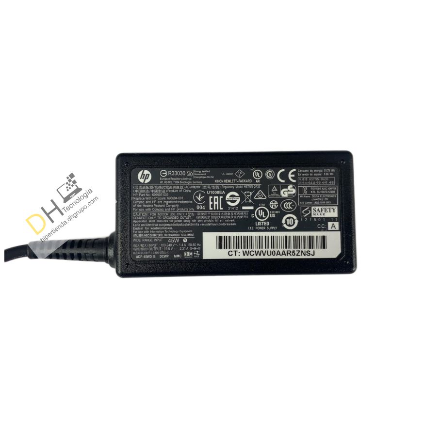 Cargador Hp 19.5v 2.31a Plug Aguja Punta 7.4*5.0 Original