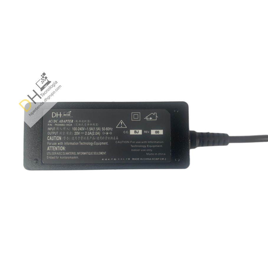 Cargador Para Portátil Lenovo 20v 2.0a Punta (5.5*2.5) New
