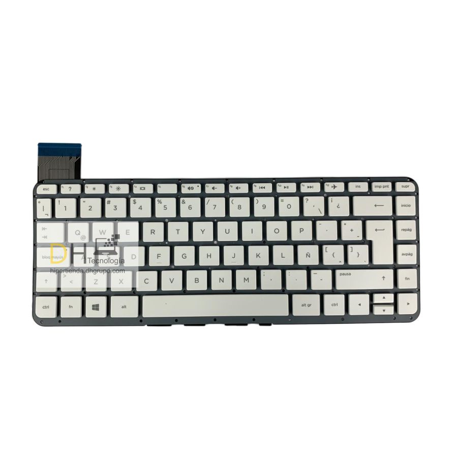 Teclado Portátil Hp Stream 13-c 14-p Blanco En Español